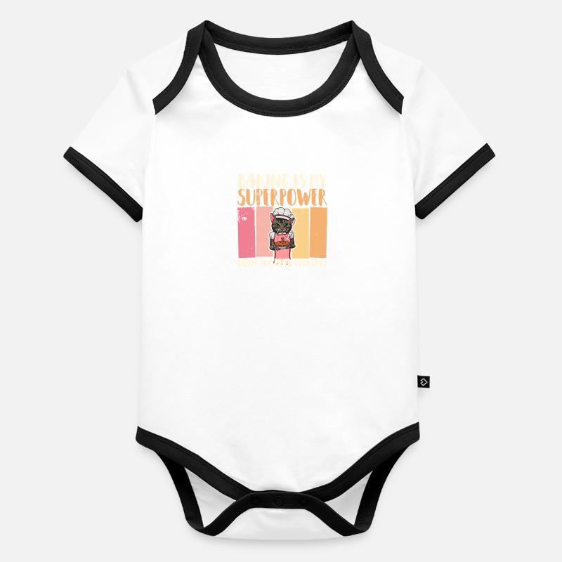 Cat Hobby Baker Dessert Baking Baker Organic Baby Contrasting Bodysuit