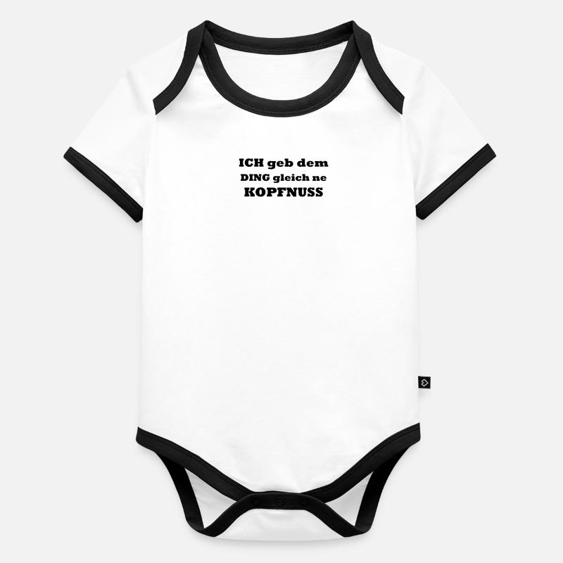 Noix de tête Body Bébé bio contrasté manches courtes