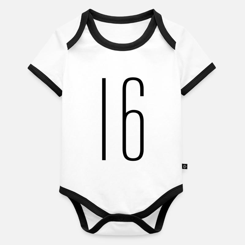 16 Body Bébé bio contrasté manches courtes