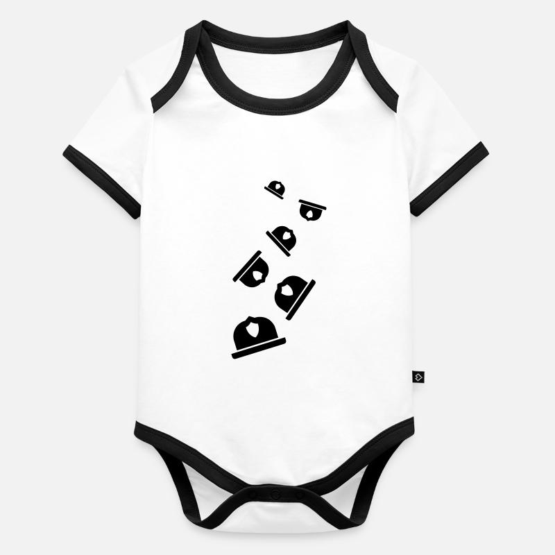 Firefighter helmet Organic Baby Contrasting Bodysuit