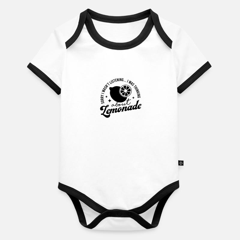 Penser au jus de citron Summer Lemonade Body Bébé bio contrasté manches courtes