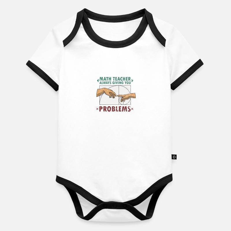 Fibonacci Math Teacher Art Creation Organic Baby Contrasting Bodysuit