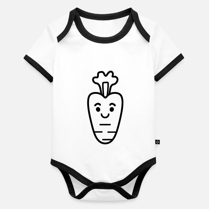 Karotte Baby Bio-Kurzarm-Kontrastbody