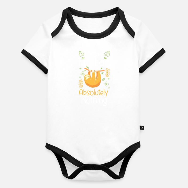 Chill sleep Hang leisurely Organic Baby Contrasting Bodysuit