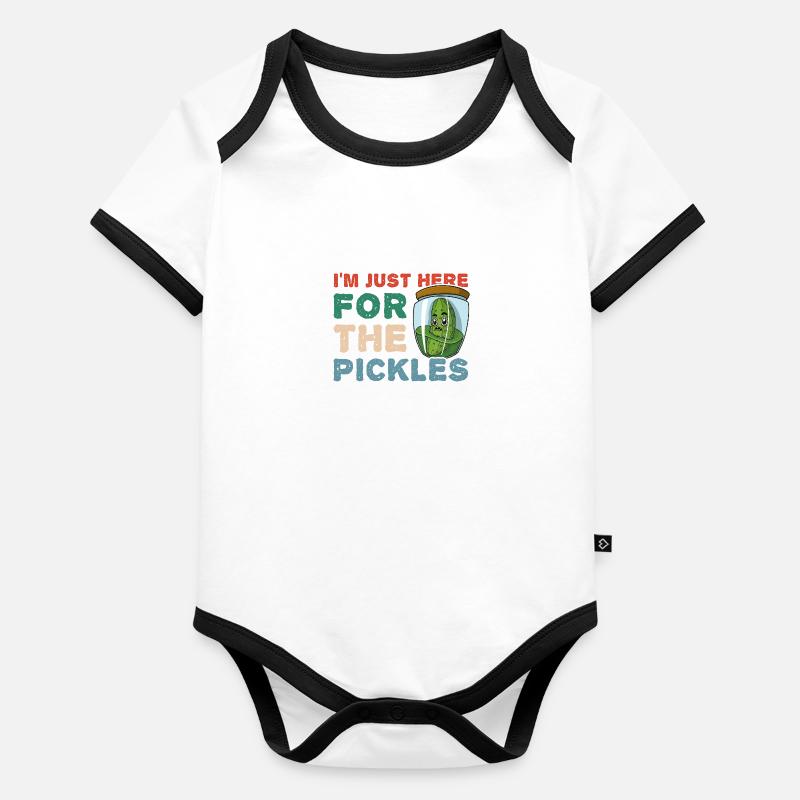 Cornichons Fruit Marinage Concombres Jardin fruitier Body Bébé bio contrasté manches courtes