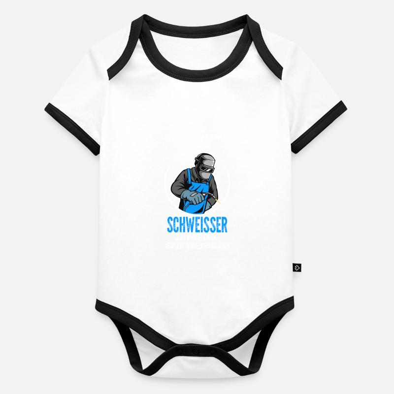 Schweißer Beruf Schweißerei Geschenk Baby Bio-Kurzarm-Kontrastbody