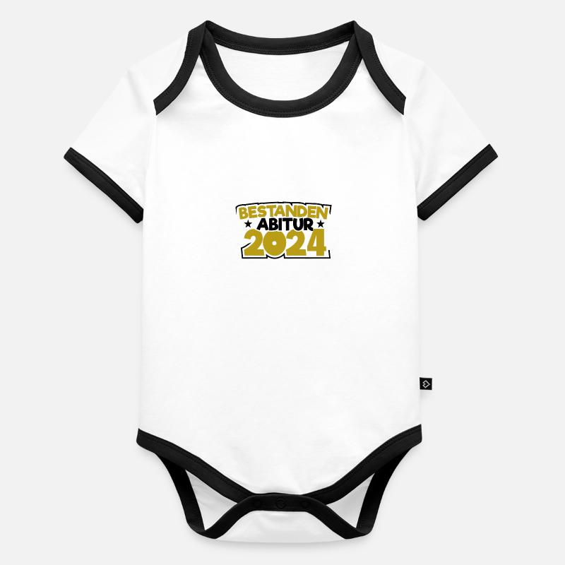 Abitur 2024 Abireise Abifeier Abifahrt Abiturient Baby Bio-Kurzarm-Kontrastbody