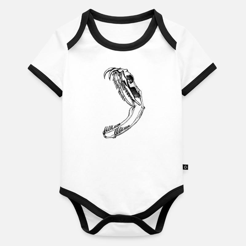 Snake Skull Organic Baby Contrasting Bodysuit
