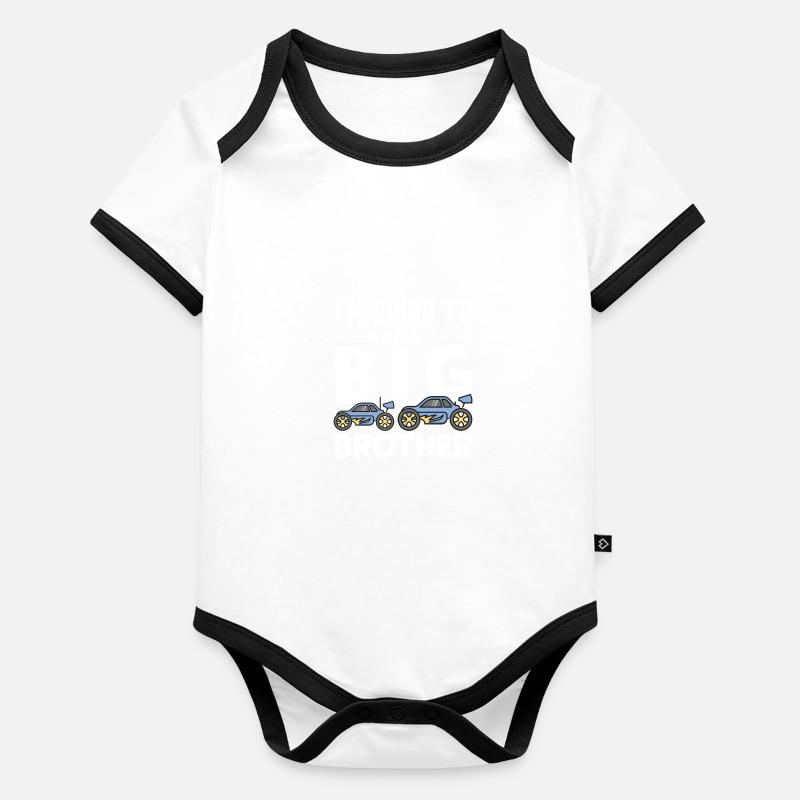 I'm going to be a big brother Organic Baby Contrasting Bodysuit