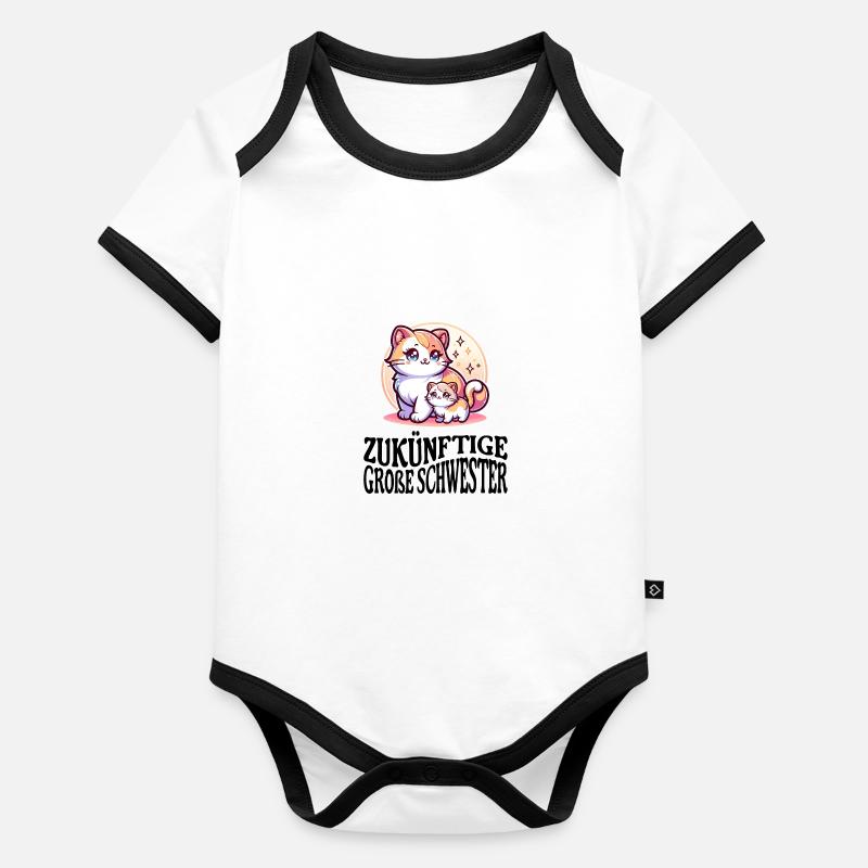 Future grande sœur Body Bébé bio contrasté manches courtes