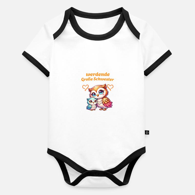 Big sister-to-be Organic Baby Contrasting Bodysuit