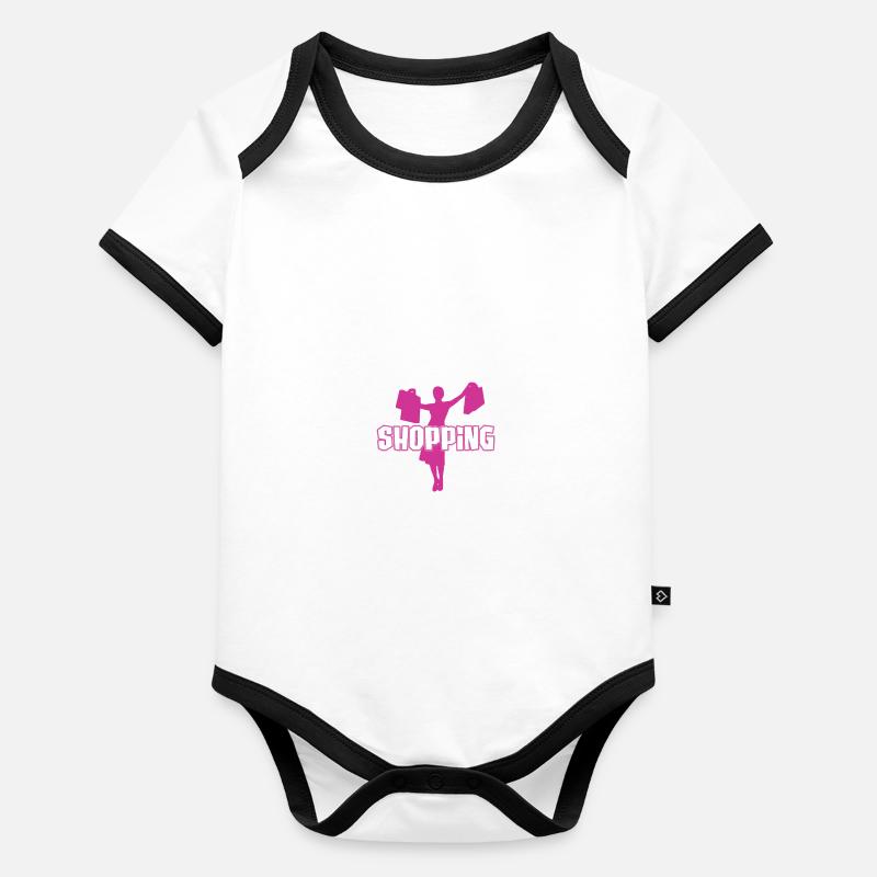 shopping Body Bébé bio contrasté manches courtes
