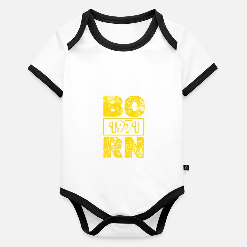 Witzig 1971 Organic Baby Contrasting Bodysuit