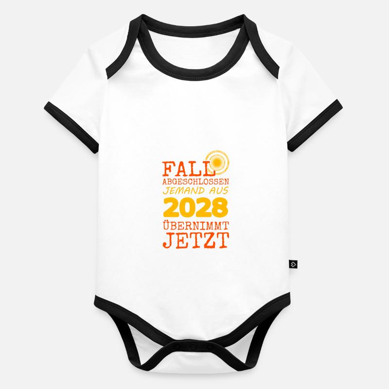 achevé en 2028 Body Bébé bio contrasté manches courtes