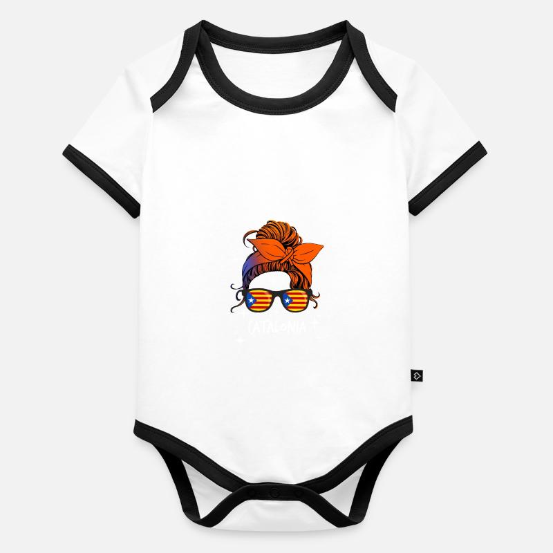 Katalonien Baby Bio-Kurzarm-Kontrastbody