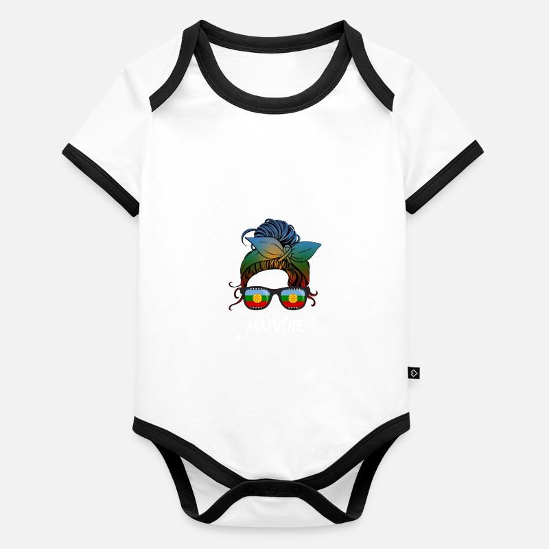 Mapuche Body Bébé bio contrasté manches courtes