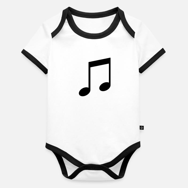 Music note Organic Baby Contrasting Bodysuit