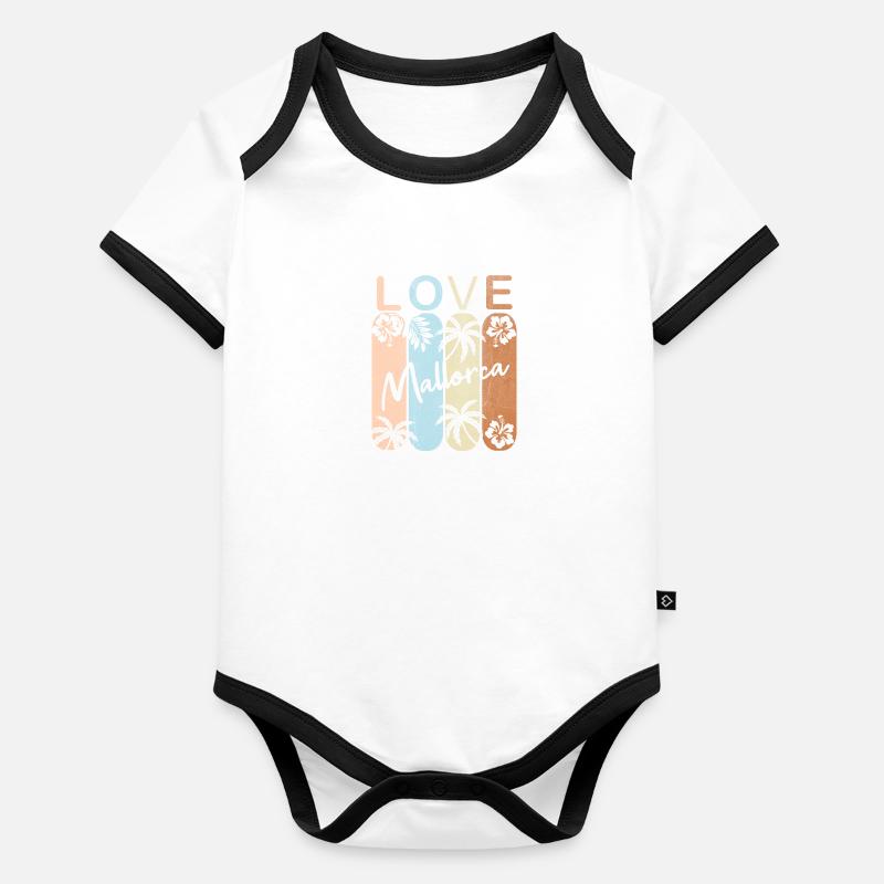 Mallorca Baby Bio-Kurzarm-Kontrastbody