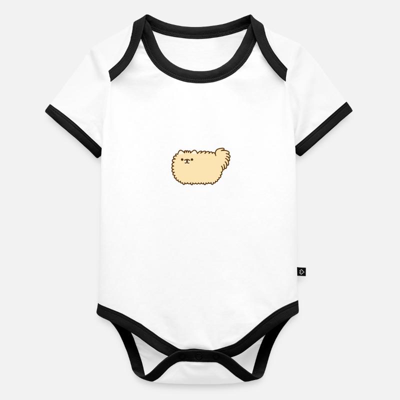 cute cat,dog Organic Baby Contrasting Bodysuit