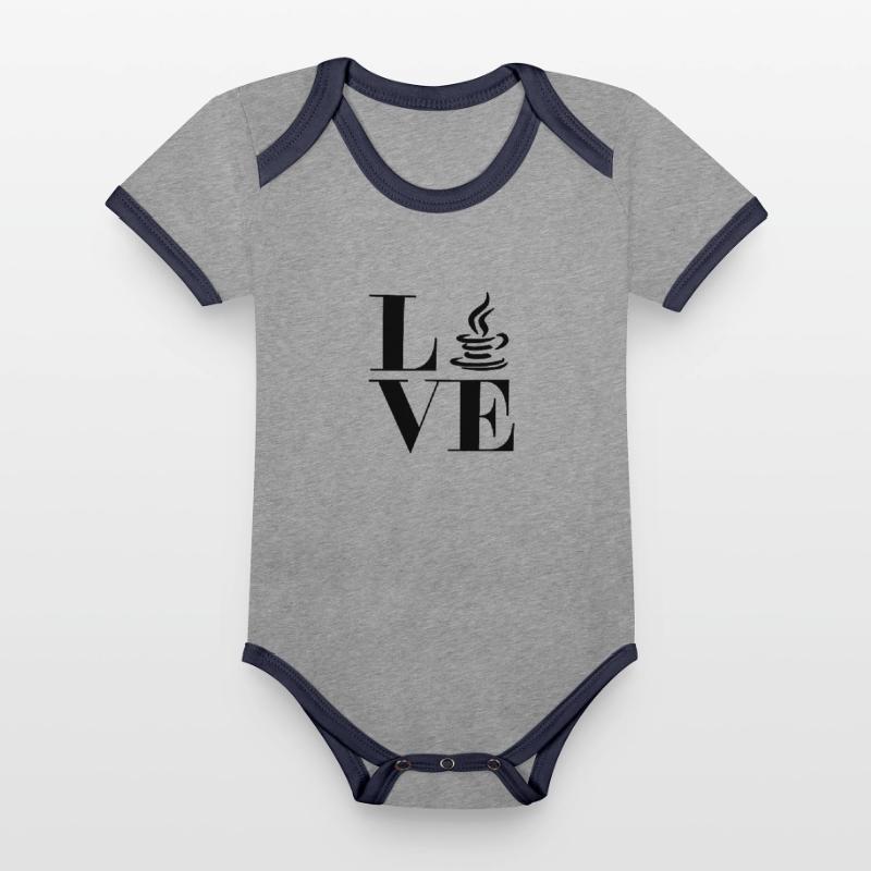 I love Java Organic Baby Contrasting Bodysuit