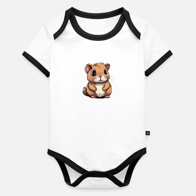 Hamster Haustier Baby Bio-Kurzarm-Kontrastbody