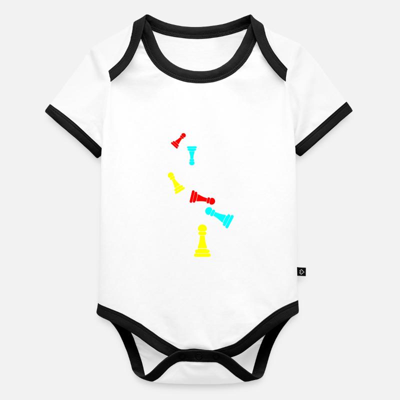 Läufer Bauer Schachfigur Baby Bio-Kurzarm-Kontrastbody