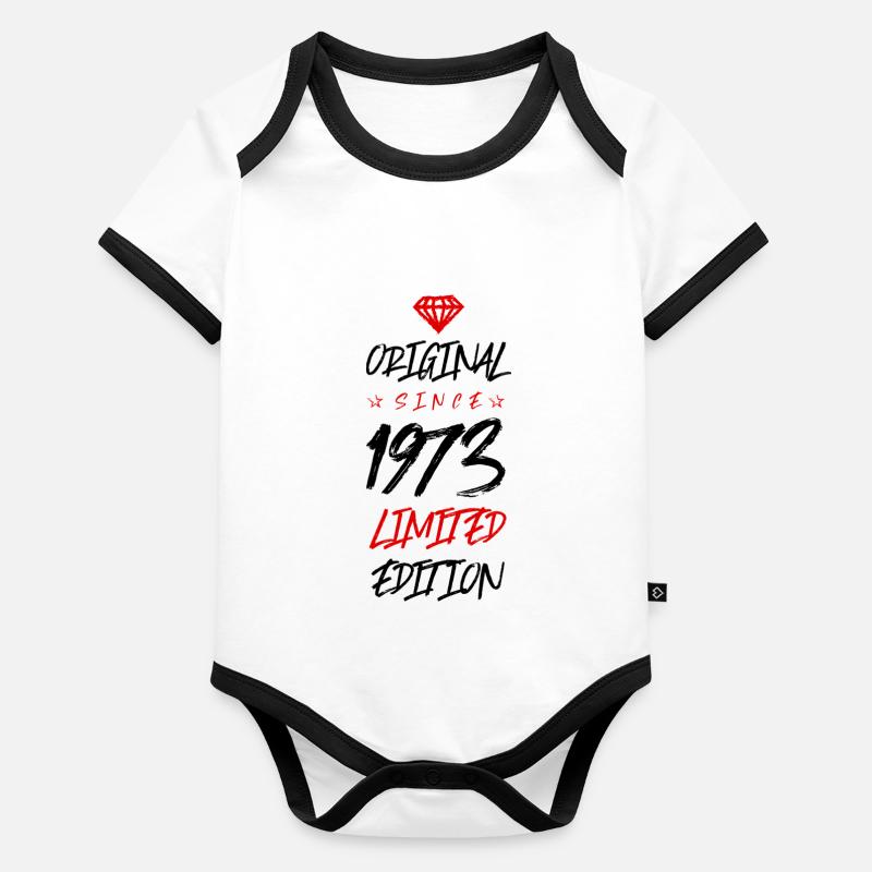 1973 Édition limitée Body Bébé bio contrasté manches courtes