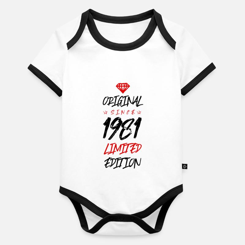 1981 limited edition Baby Bio-Kurzarm-Kontrastbody