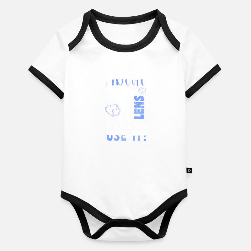 Battement de cœur de la caméra Body Bébé bio contrasté manches courtes
