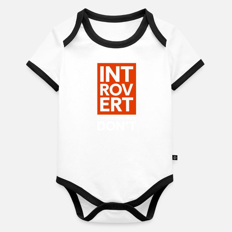 Timide, solitaire, gens, misanthrope Body Bébé bio contrasté manches courtes