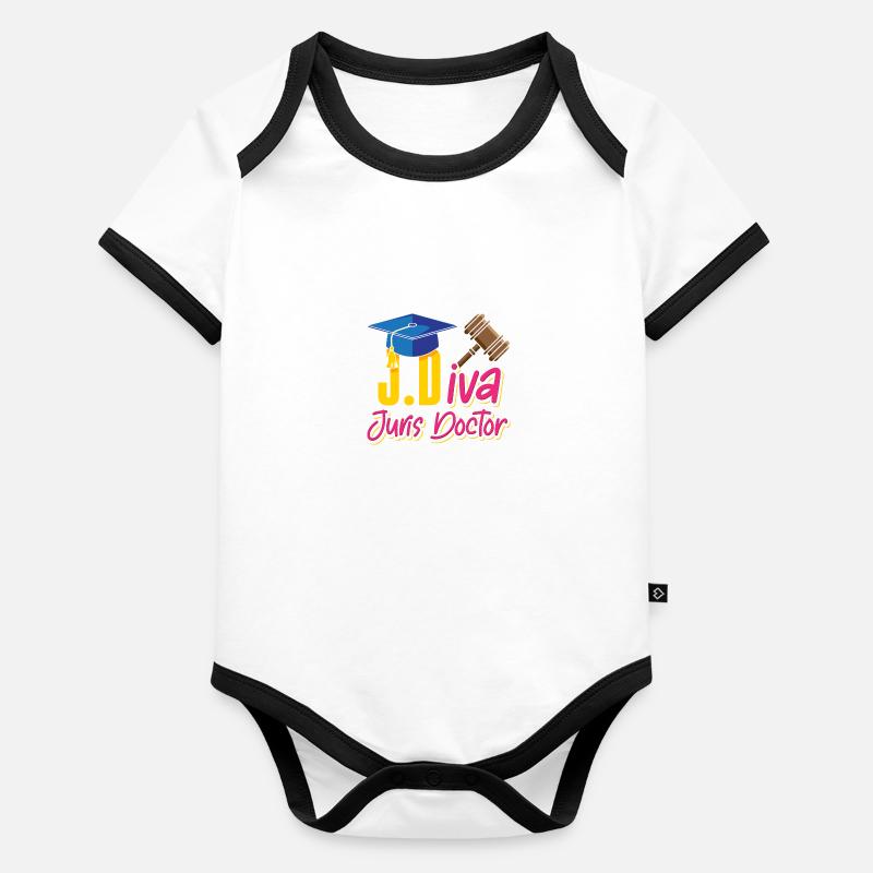 JDiva Juris Doctor Baby Bio-Kurzarm-Kontrastbody
