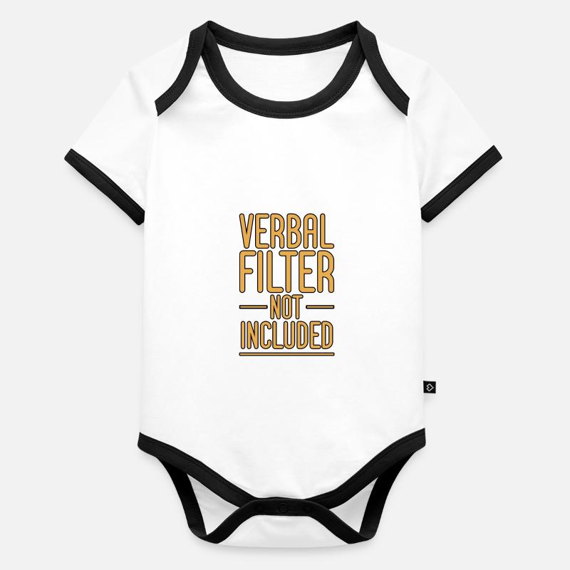 Verbal Filter Not Included 4 Baby Bio-Kurzarm-Kontrastbody