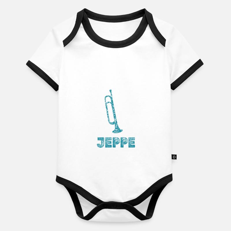 Jeppe als Blasmusik Baby Bio-Kurzarm-Kontrastbody