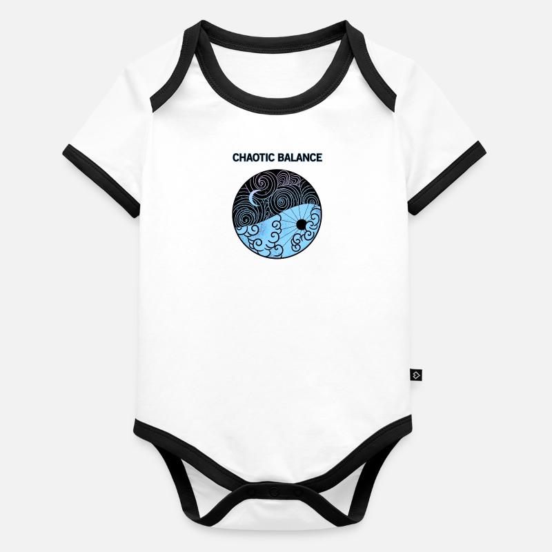 Yin yang Body Bébé bio contrasté manches courtes