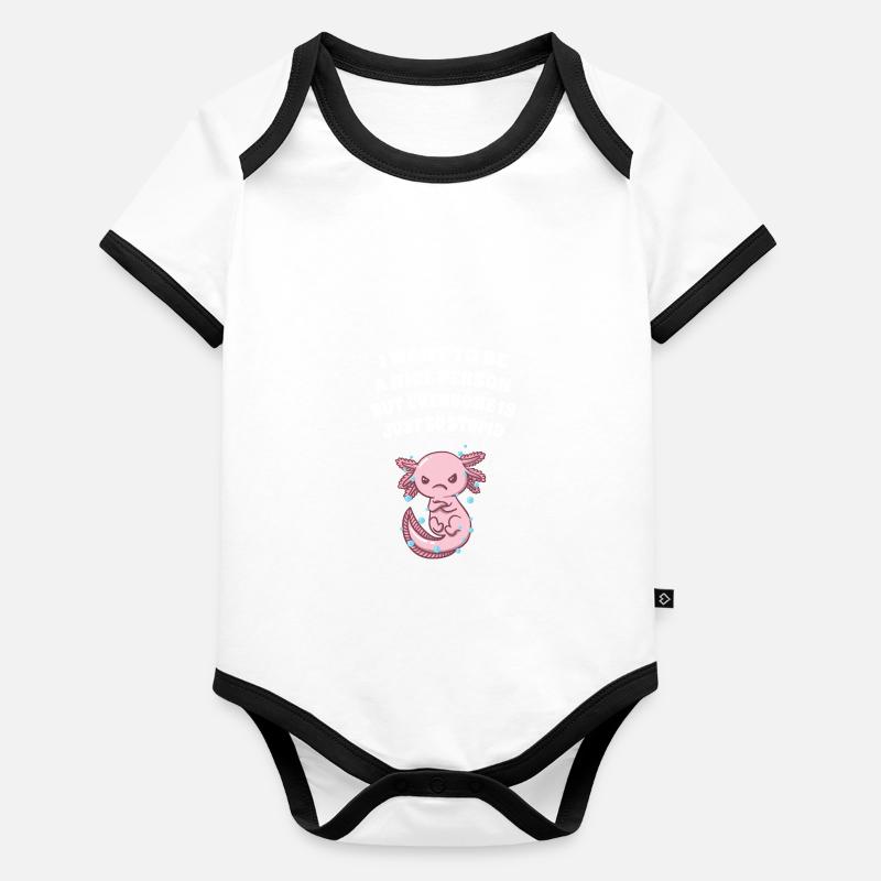 Ich möchte ein netter Mensch sein, aber alle sind Baby Bio-Kurzarm-Kontrastbody
