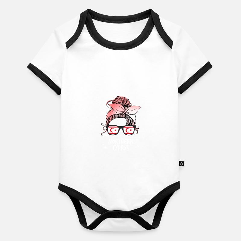 Chypre du Nord Body Bébé bio contrasté manches courtes