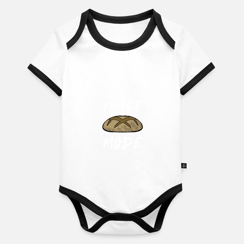 Bread Baking Bakery Sourdough Yeast Mode Baby Bio-Kurzarm-Kontrastbody