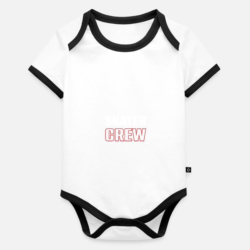 Équipe de patineurs Body Bébé bio contrasté manches courtes