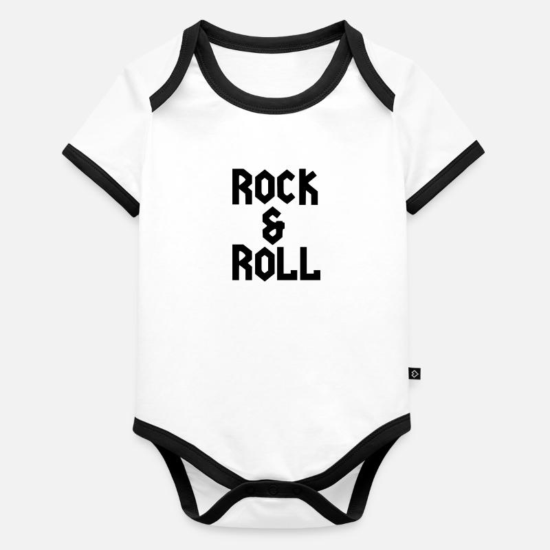 " Rock 'n' Roll " Organic Baby Contrasting Bodysuit