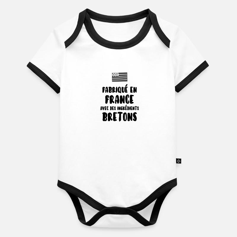 Breton Body Bébé bio contrasté manches courtes