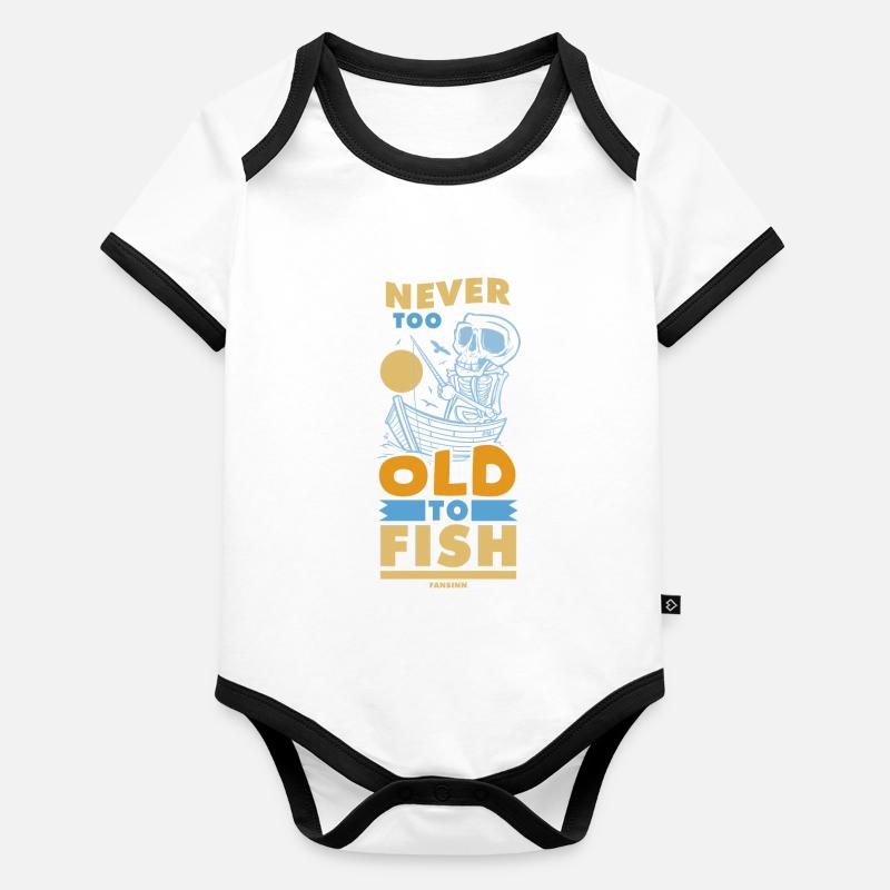 Pêcheur Body Bébé bio contrasté manches courtes