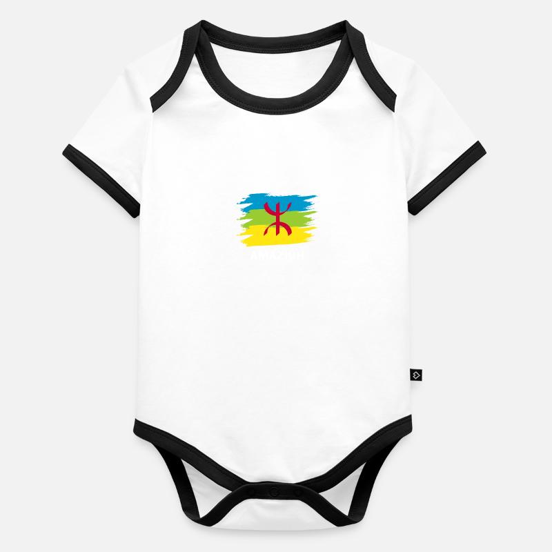 Amazigh Baby Bio-Kurzarm-Kontrastbody