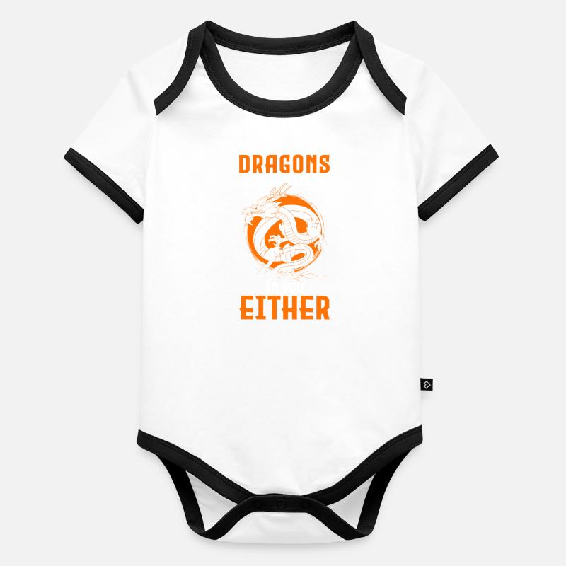 Fantaisie Asie Créature de Feu Body Bébé bio contrasté manches courtes