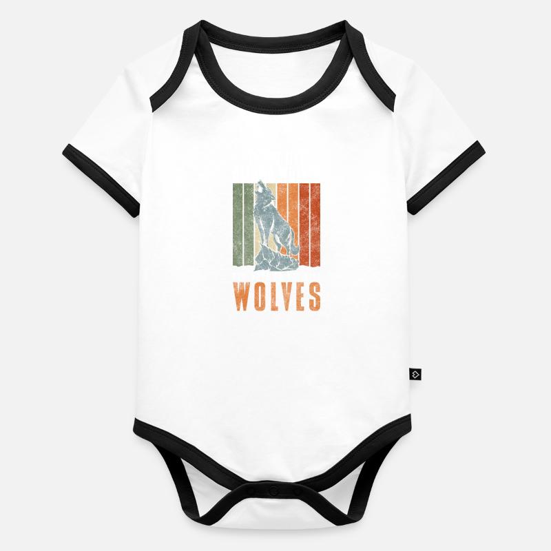 Wolfpack Wolfhound Organic Baby Contrasting Bodysuit