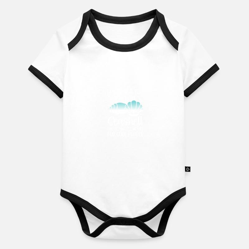 Womens Shelling Shell Collecting Seashells Organic Baby Contrasting Bodysuit