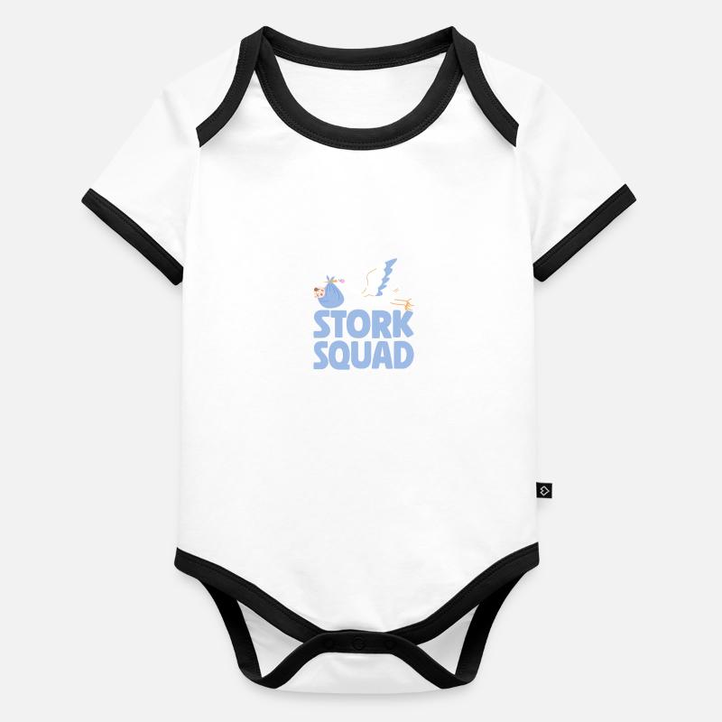 Stork Squad Labor & Delivery Nurse Organic Baby Contrasting Bodysuit