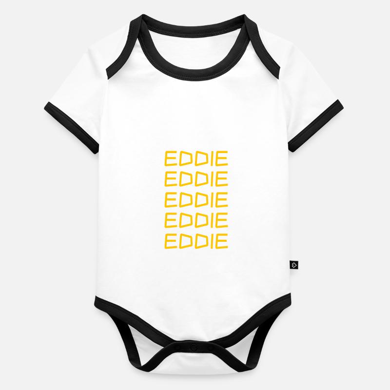 Junge Eddie Baby Bio-Kurzarm-Kontrastbody