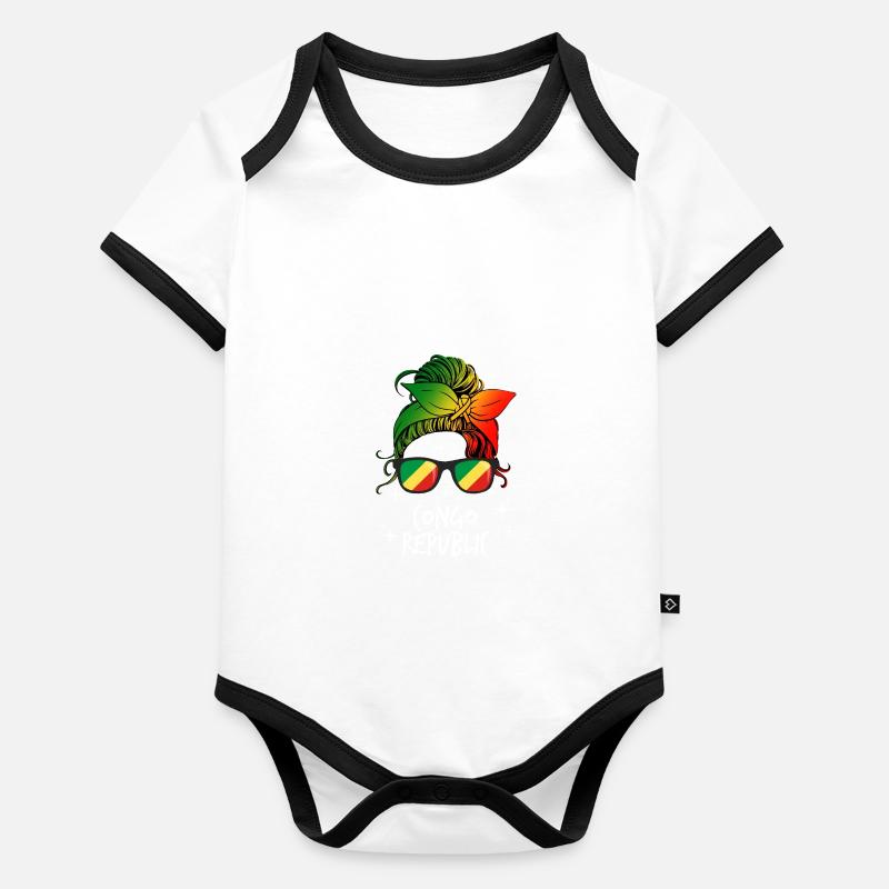 Kongo Republik Baby Bio-Kurzarm-Kontrastbody