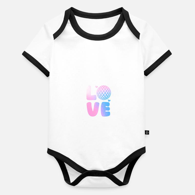 Golfspieler Golf Baby Bio-Kurzarm-Kontrastbody