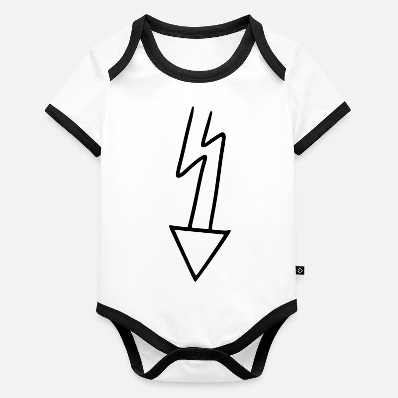 Flèche dessin croquis noir Body Bébé bio contrasté manches courtes